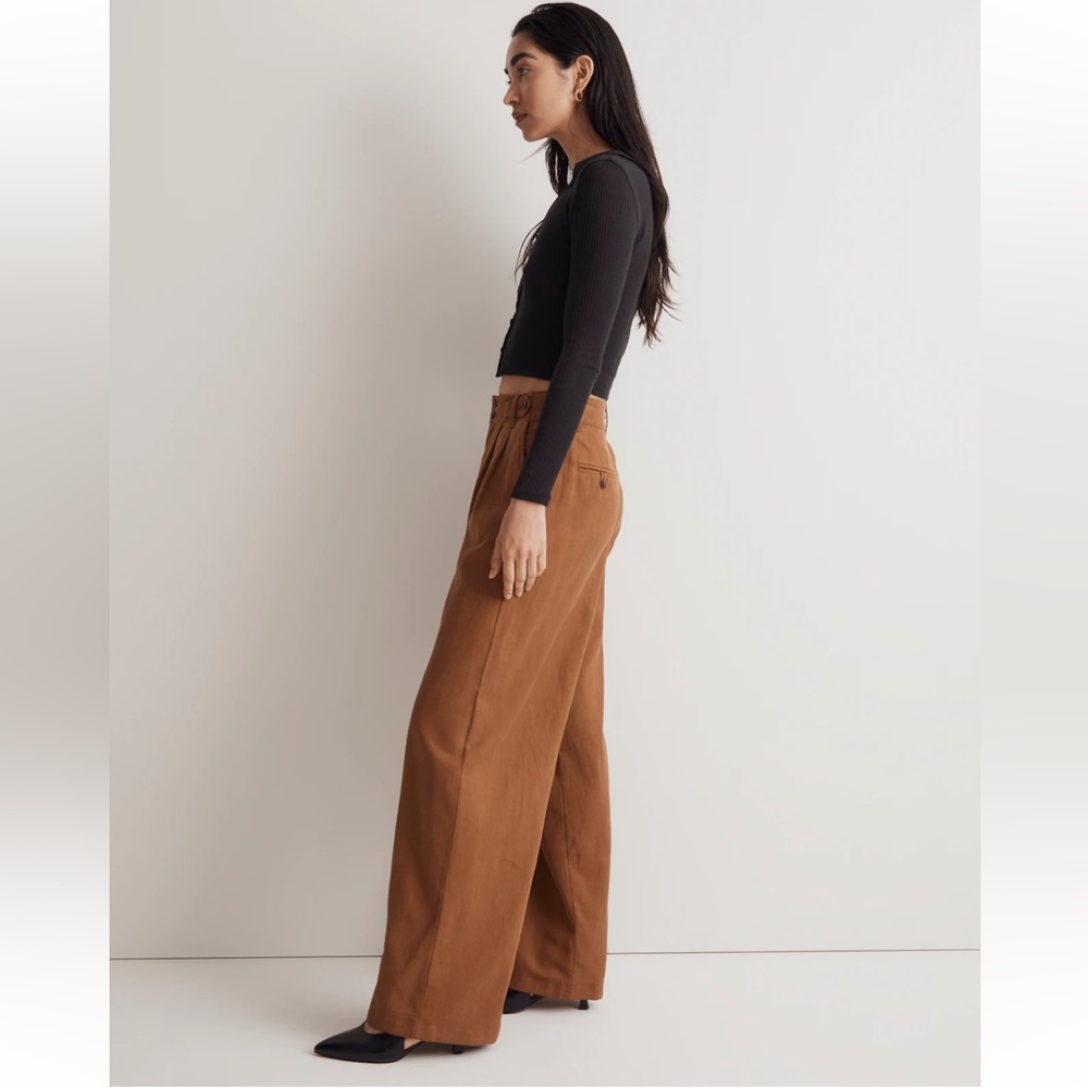 Madewell Harlow Wide Leg Caramel Trousers - Picture 10 of 10